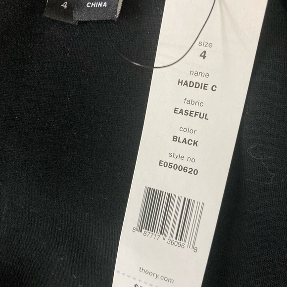 Theory Haddie C a line dress with lambskin skirt and detail. Size 4 - Picture 4 of 7